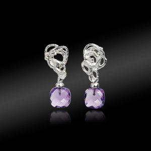 Earrings Gemcush Amethyst