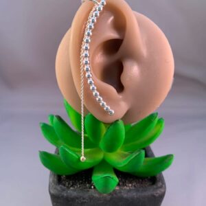 Earcuff Silver Pearl 18k Dot